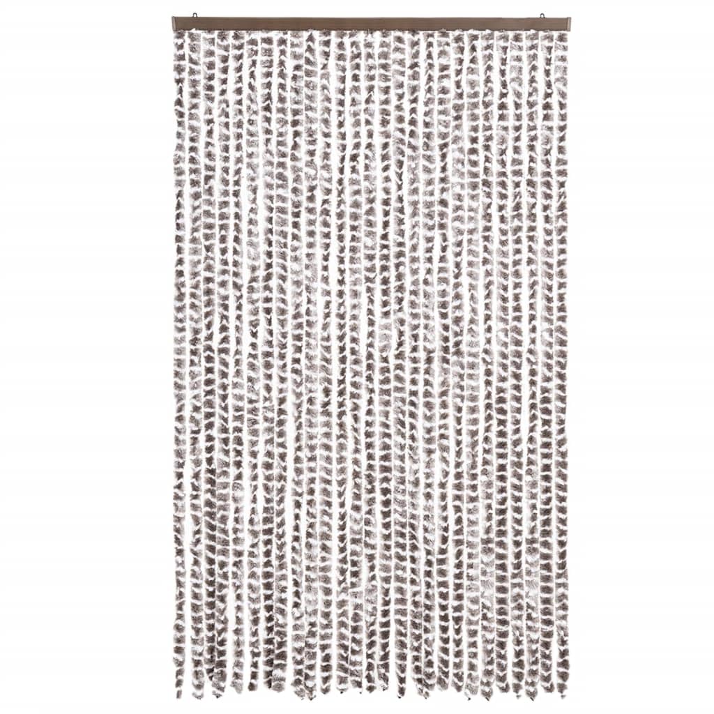 Fly Curtain Taupe and White 118x220 cm Chenille